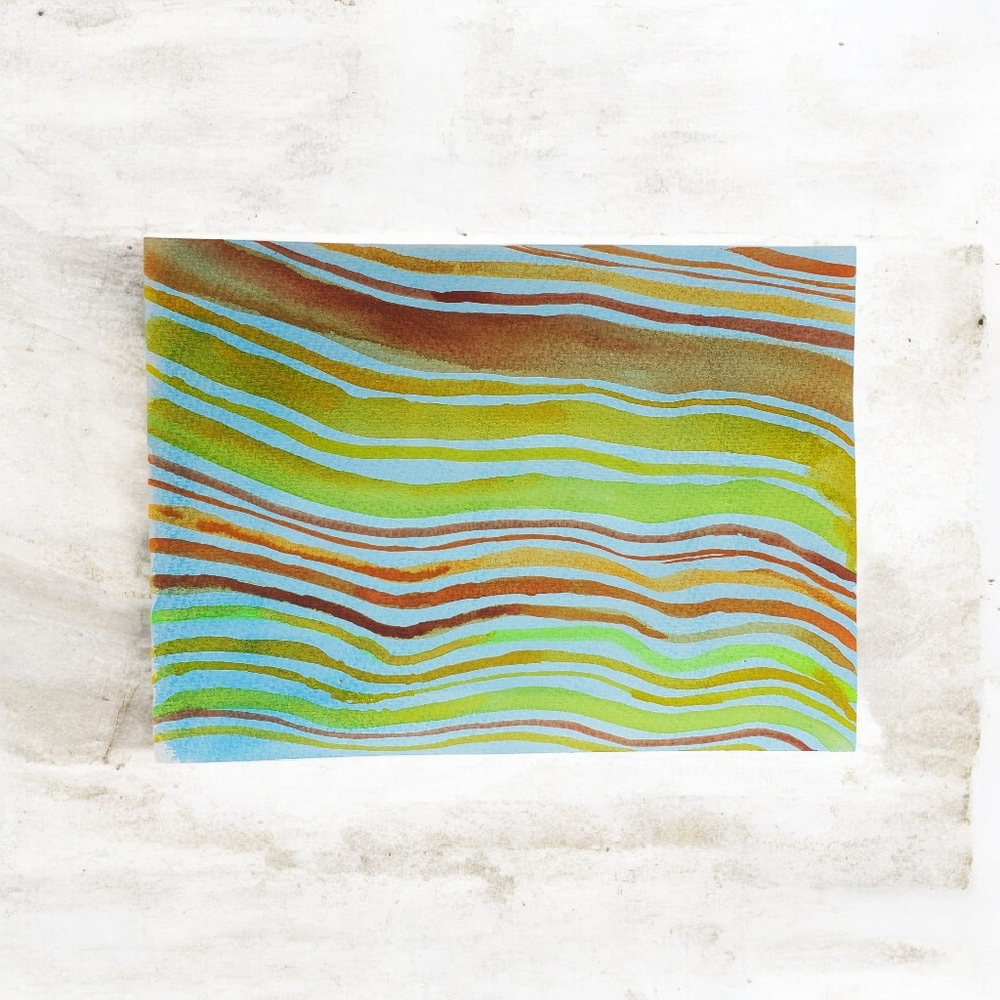Colorful Abstract Art 9 X 12in